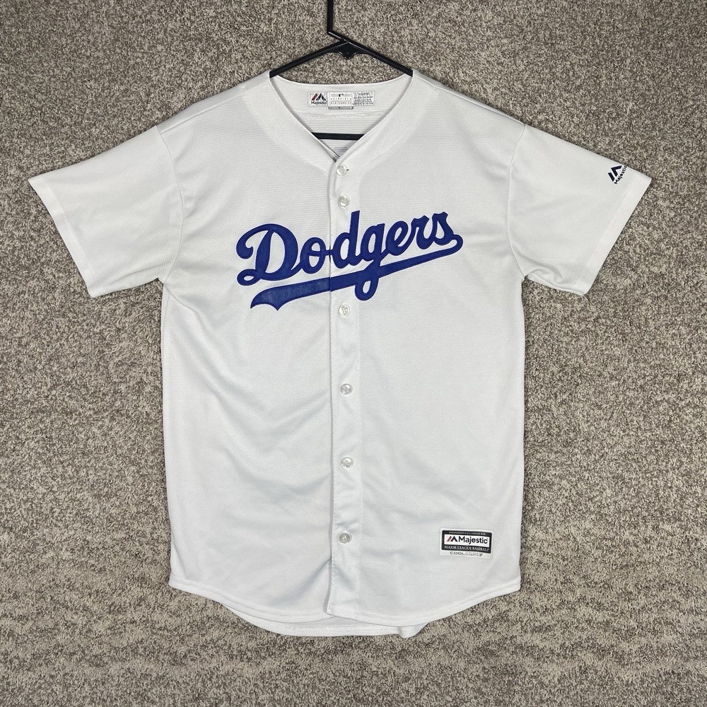 Majestic Dodgers Clayton Kershaw Jersey Youth XL 18/20 White Los Angeles MLB